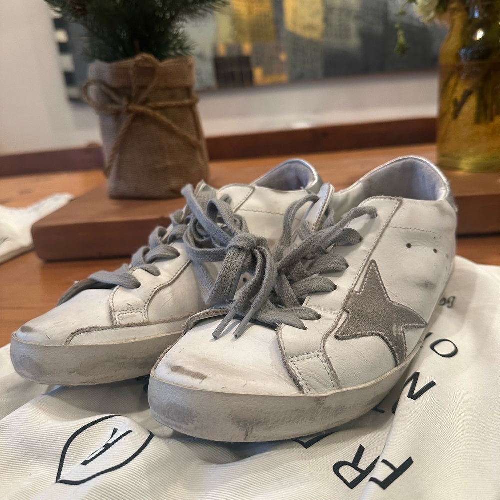 Golden Goose Silver Superstar Sneakers